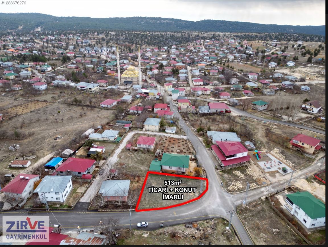 SARIKAYA MERKEZDE TİCARİ+KONUTA UYGUN 513M² ARSA